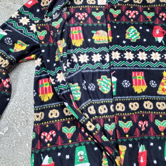 NEW! Kids Union Suit Hooded Sleeper Pajama PJ Christmas, Cat & Jack - Picture 5 of 9